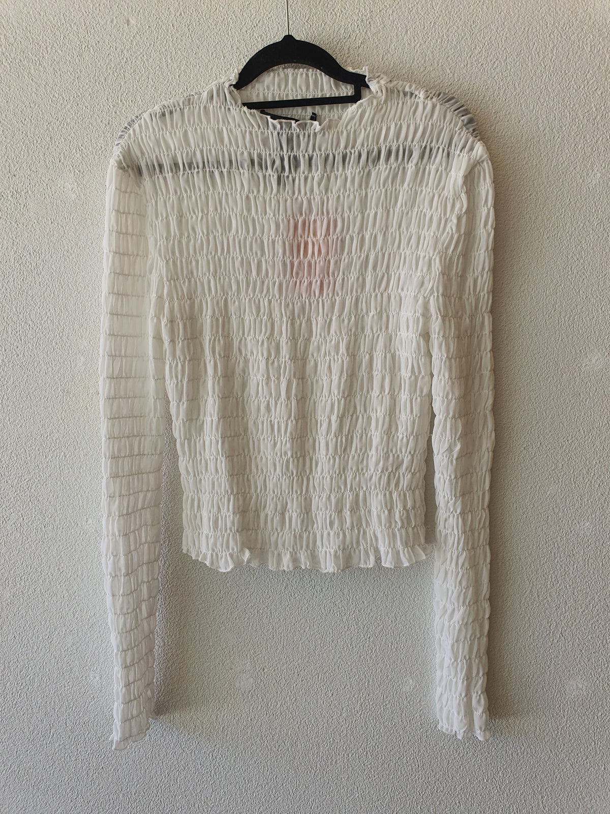 Lioness White ruffled l/s top Top XL
