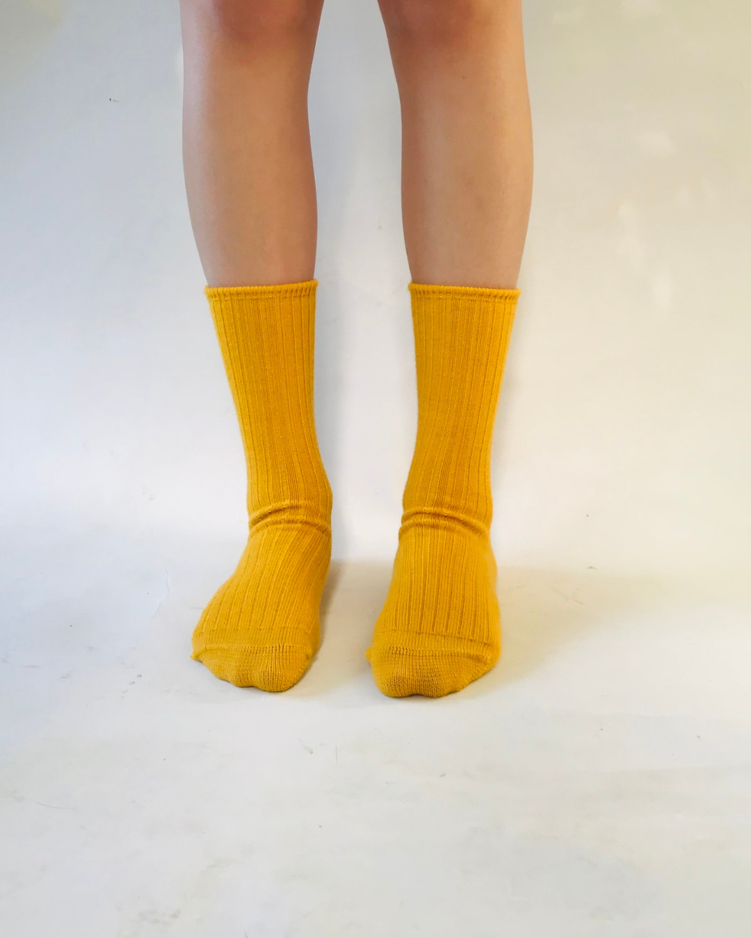 Sly Studio Socks Merino Ribbed Yellow