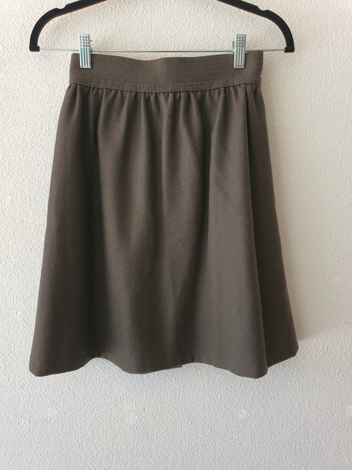 Storm Moss Green Mini Skirt, Wool 6
