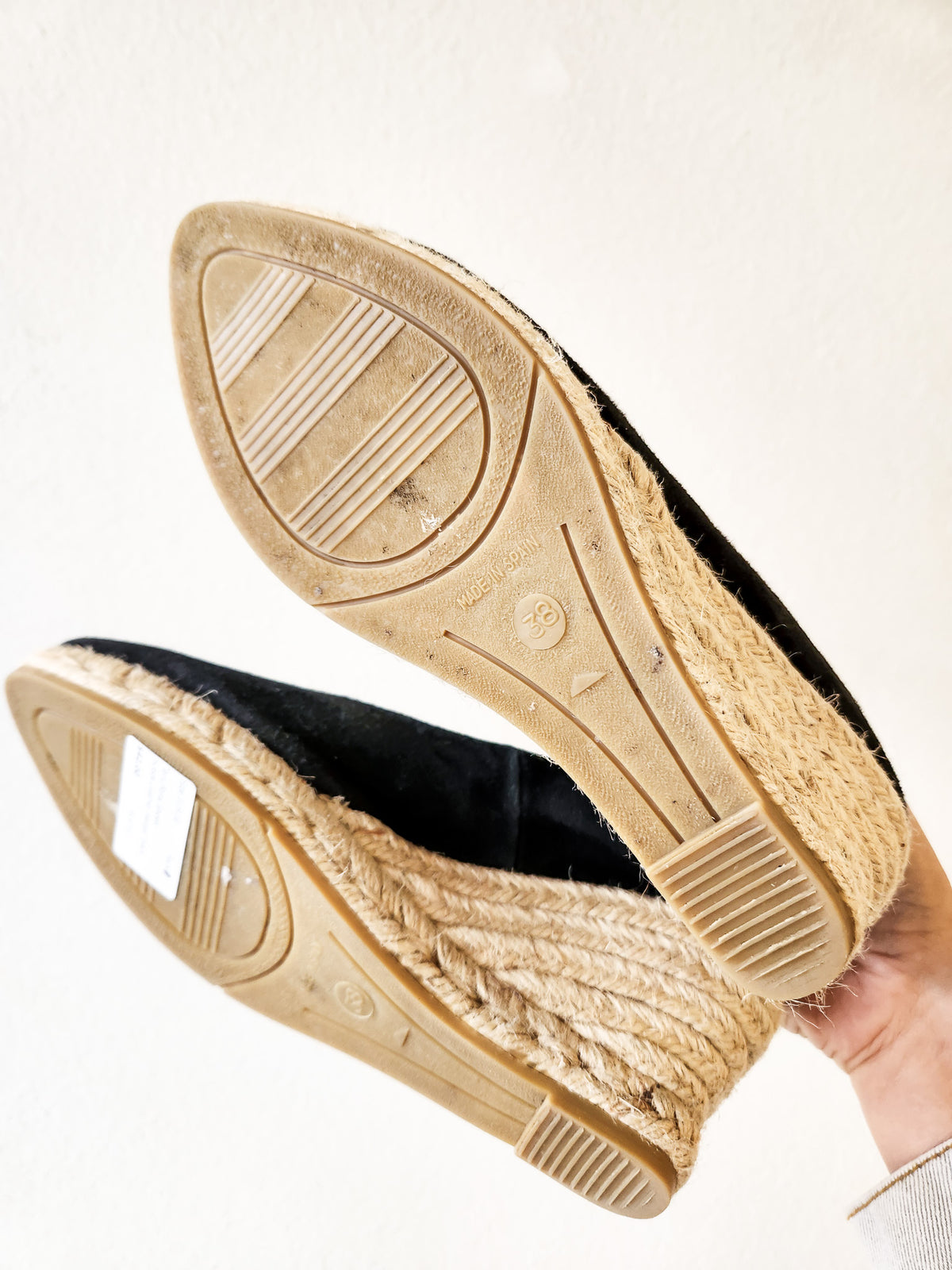 Toni Pons Suede Leather Wedge, Black EUR38