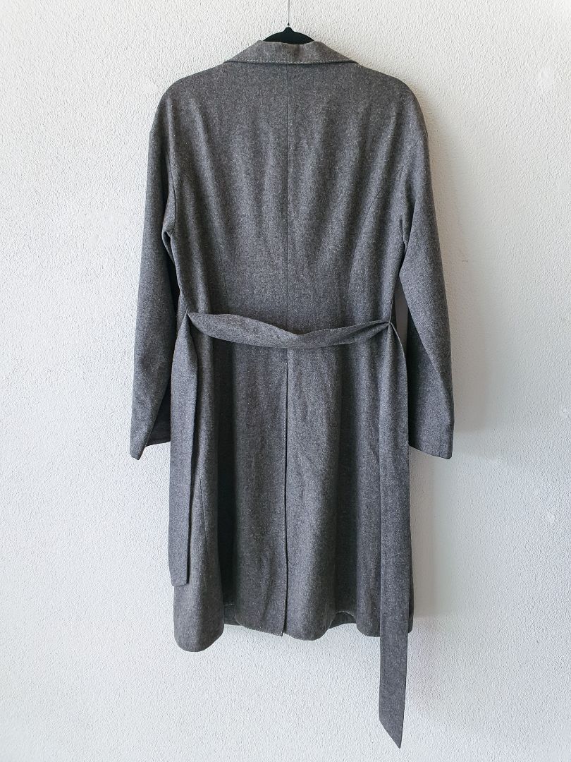 Grey wool lined dress coat Jacket S