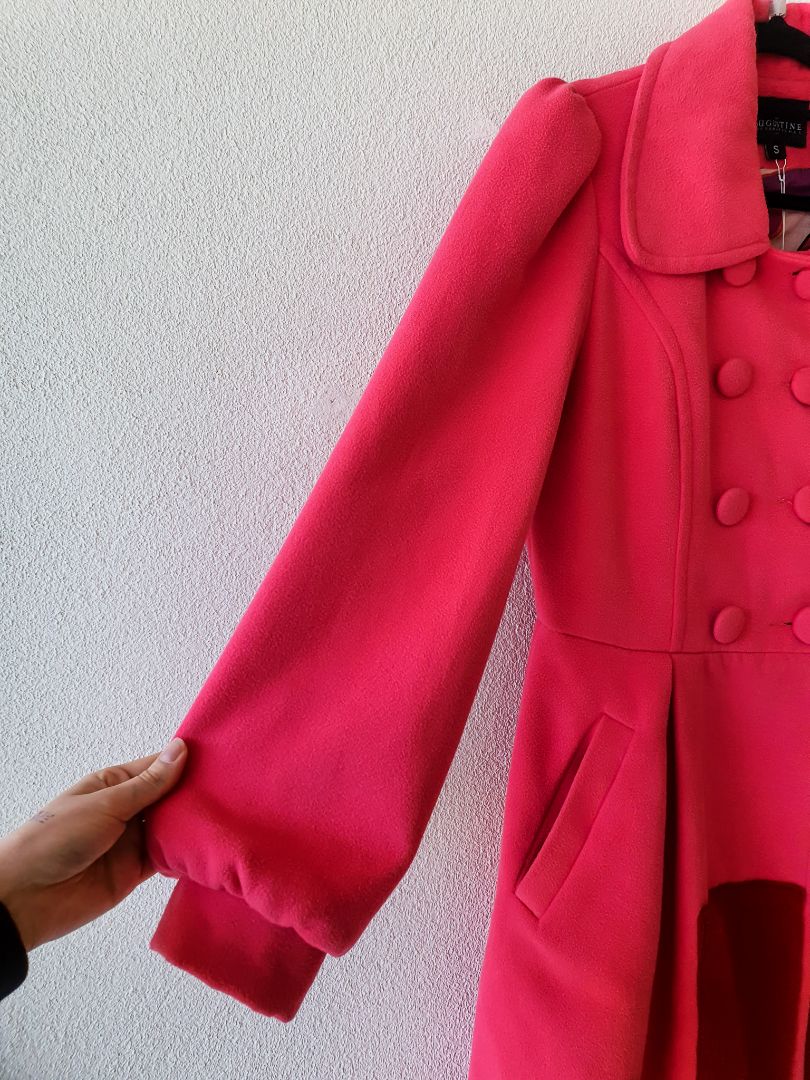 Augustine Wool Blend Coat, Pink S