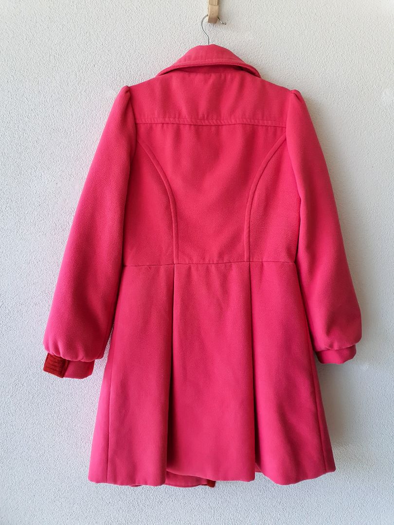 Augustine Wool Blend Coat, Pink S