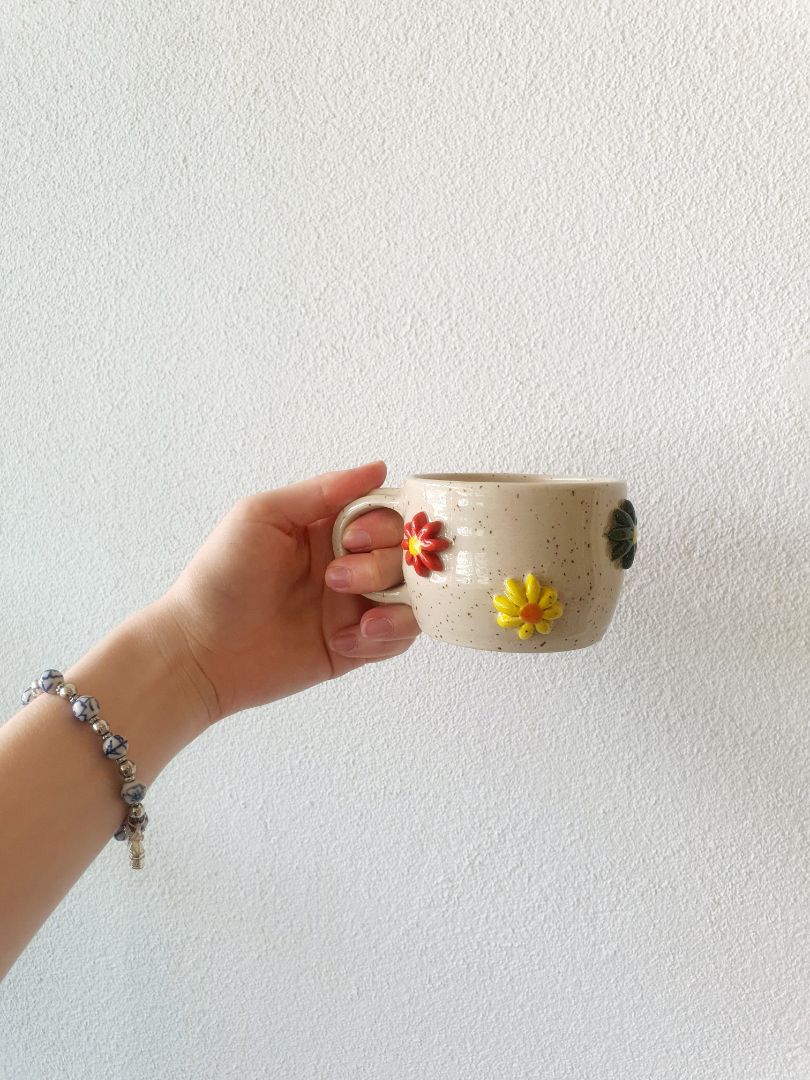 KR Ceramics Rainbow Flwr Mug