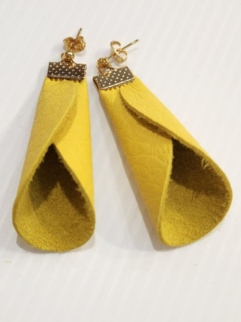 Yama Leather | Kowhai Earrings