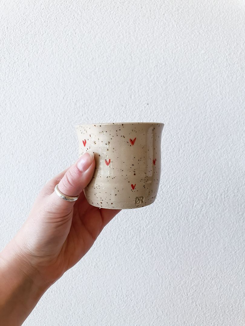Hearts Handleless Mug
