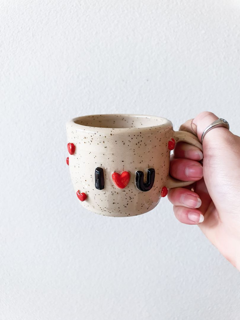 I Love You Mug with hearts