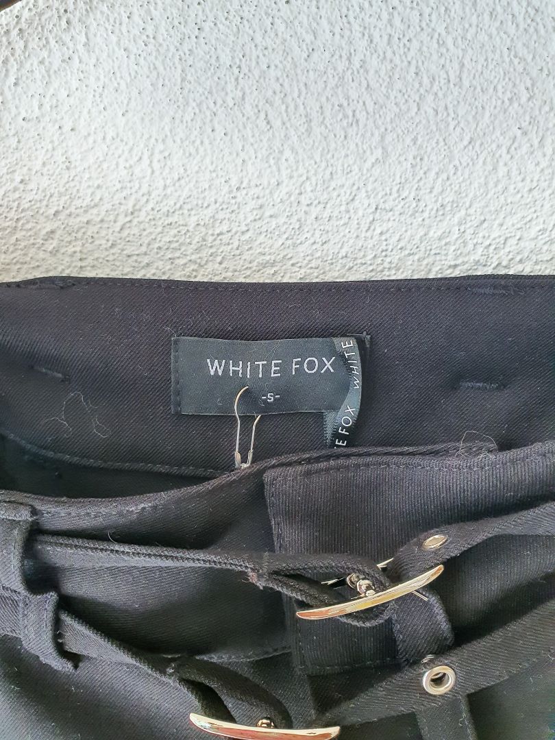 White fox pants S