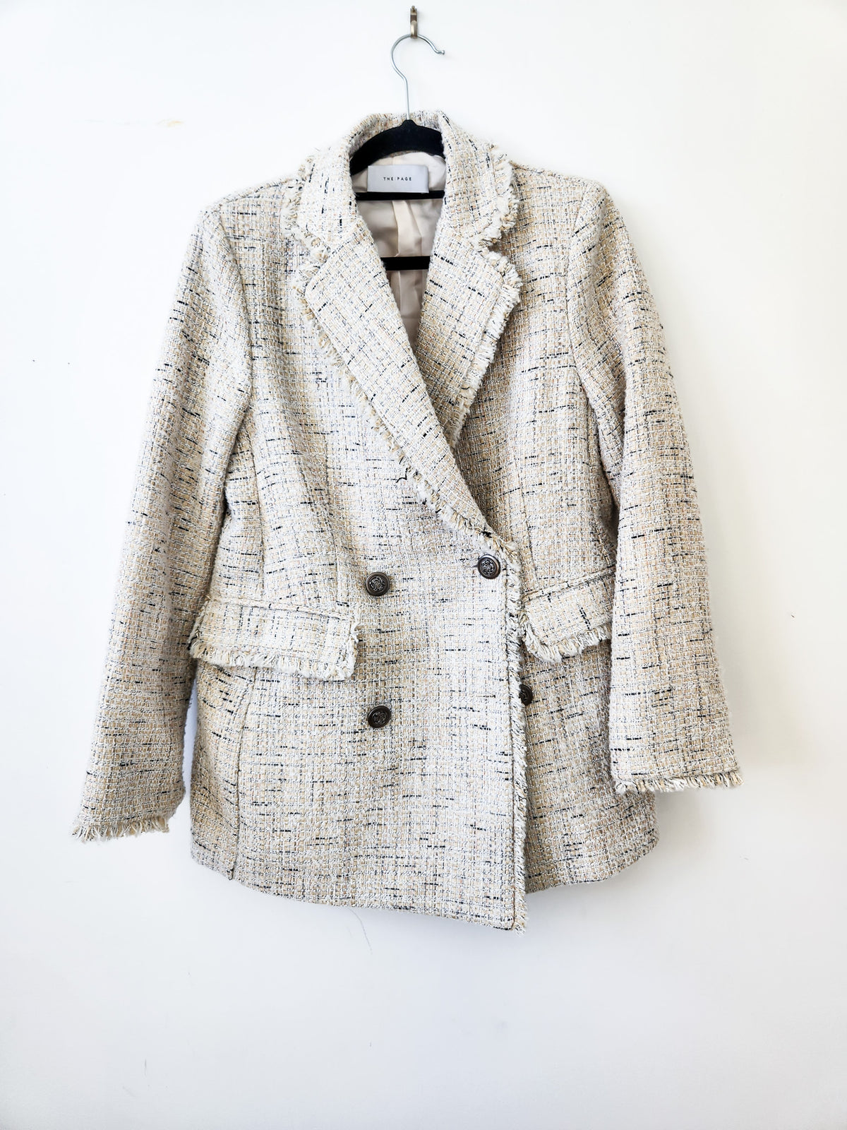 The Page Fringe Tweed Blazer