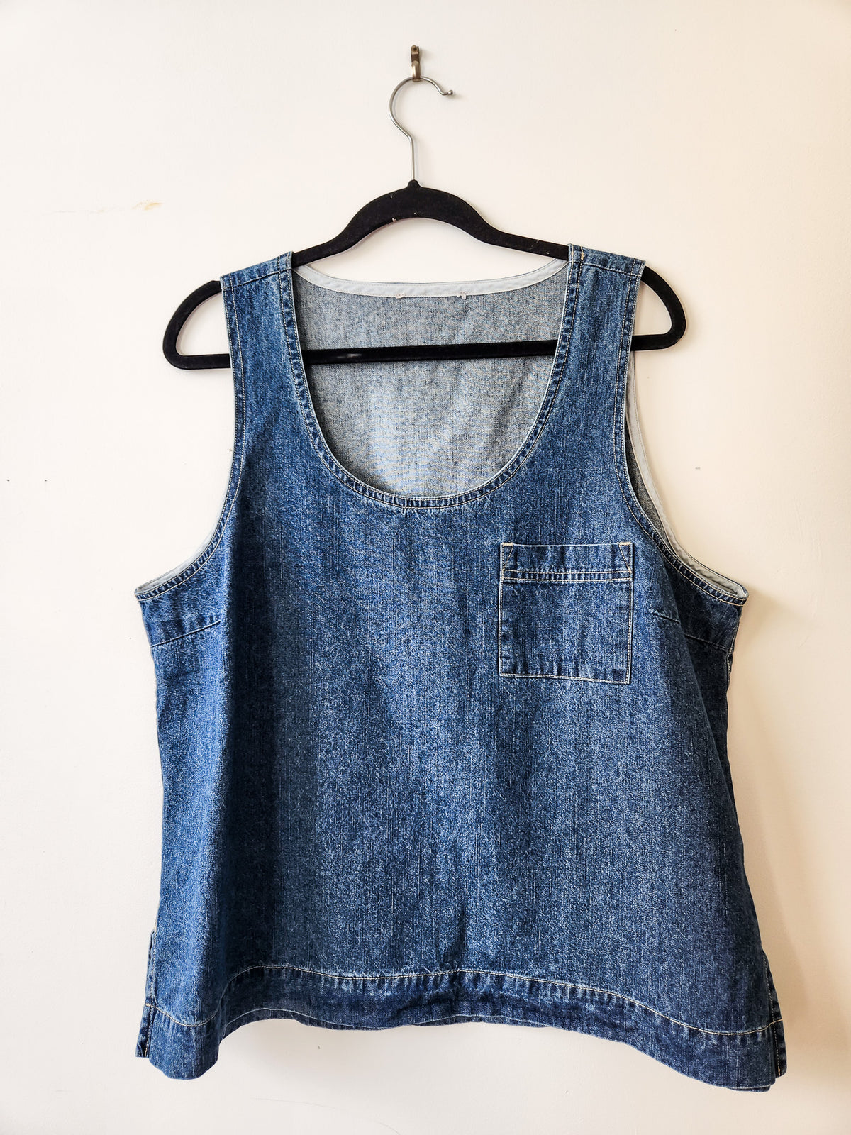 Vintage Blue Denim Vest XL