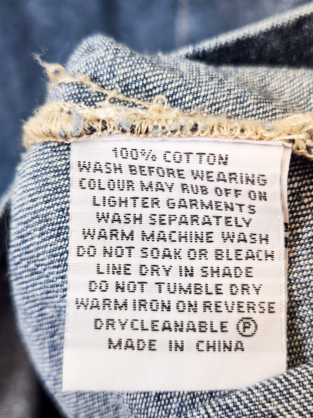 Vintage Blue Denim Vest XL
