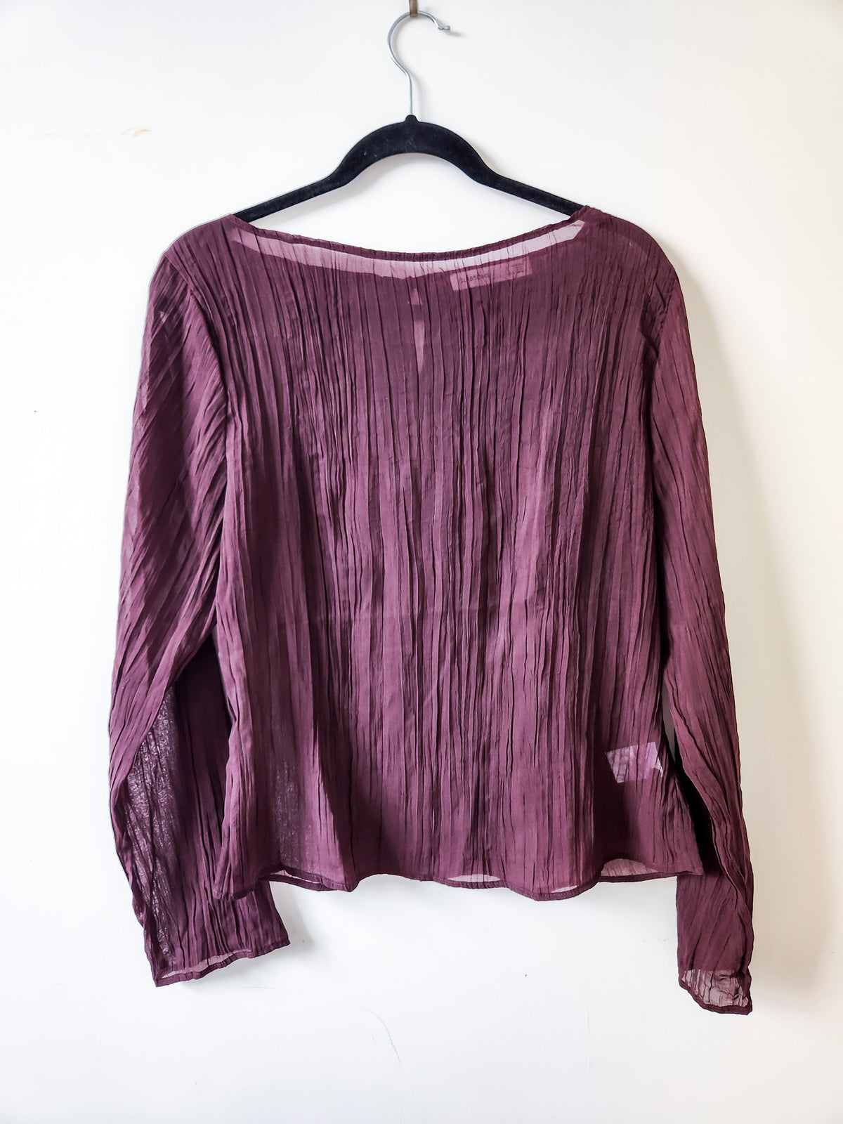 Glassons Plum Crinkle Top L