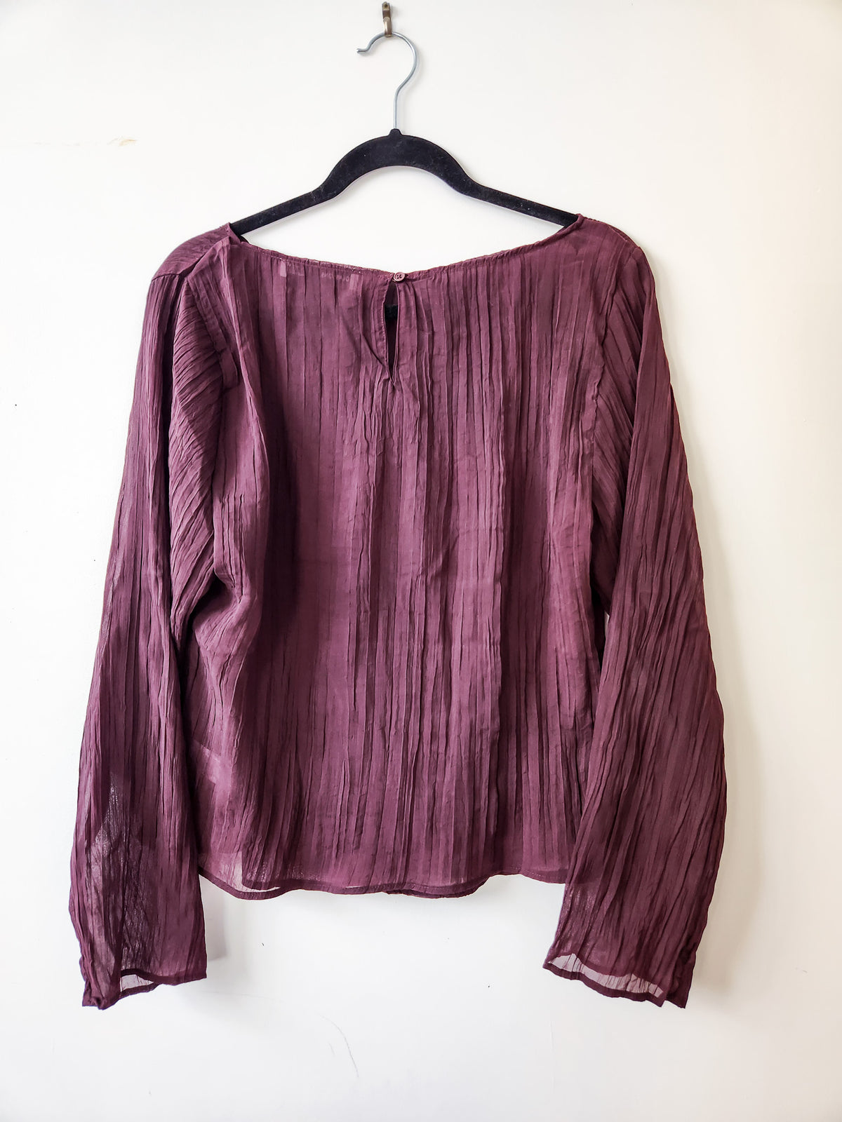 Glassons Plum Crinkle Top L