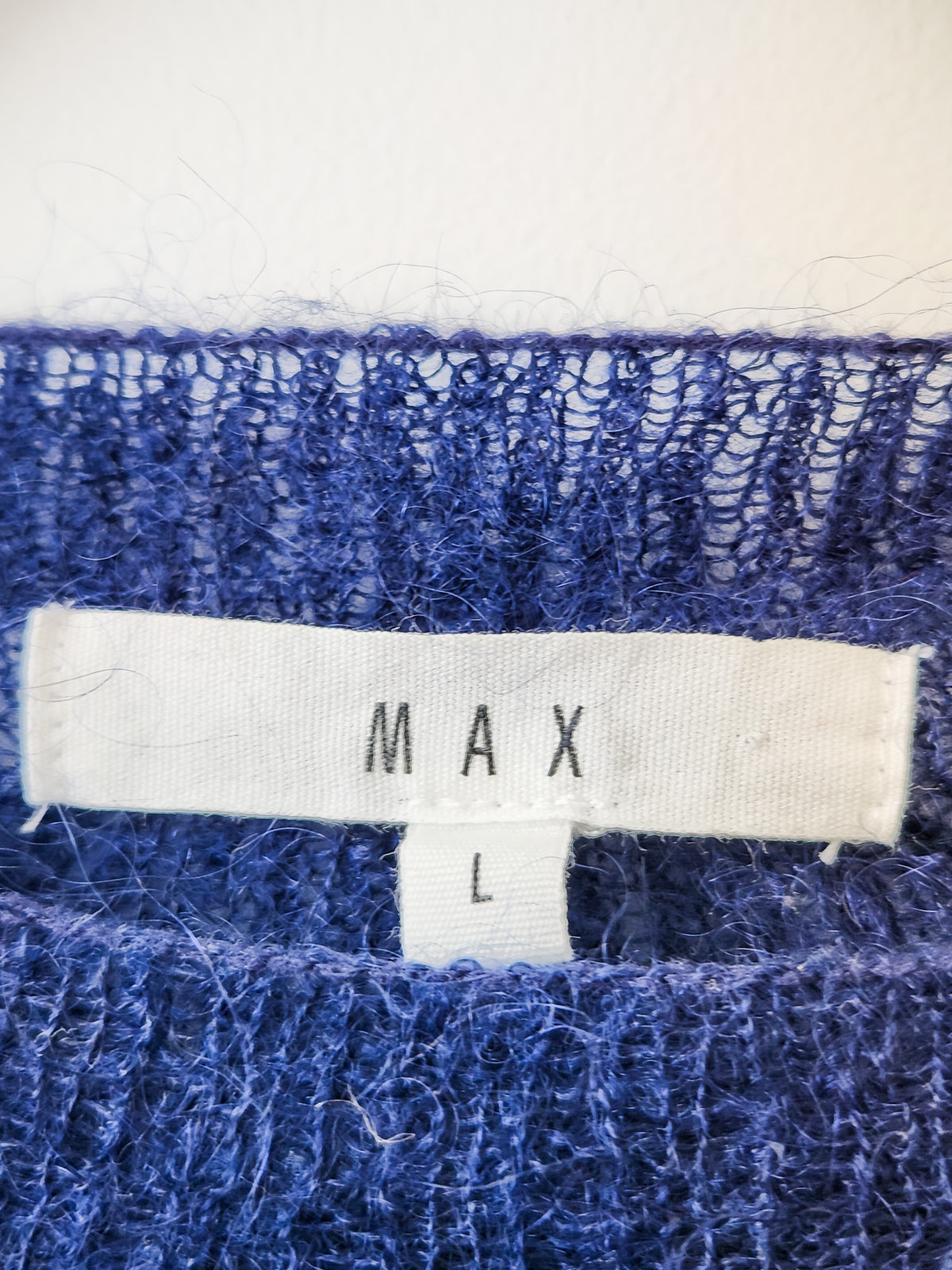 Max Cobalt Blue Mohair Knit L