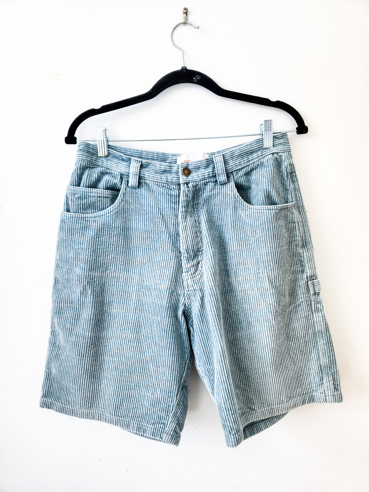 Checks Blue Corduroy Shorts S