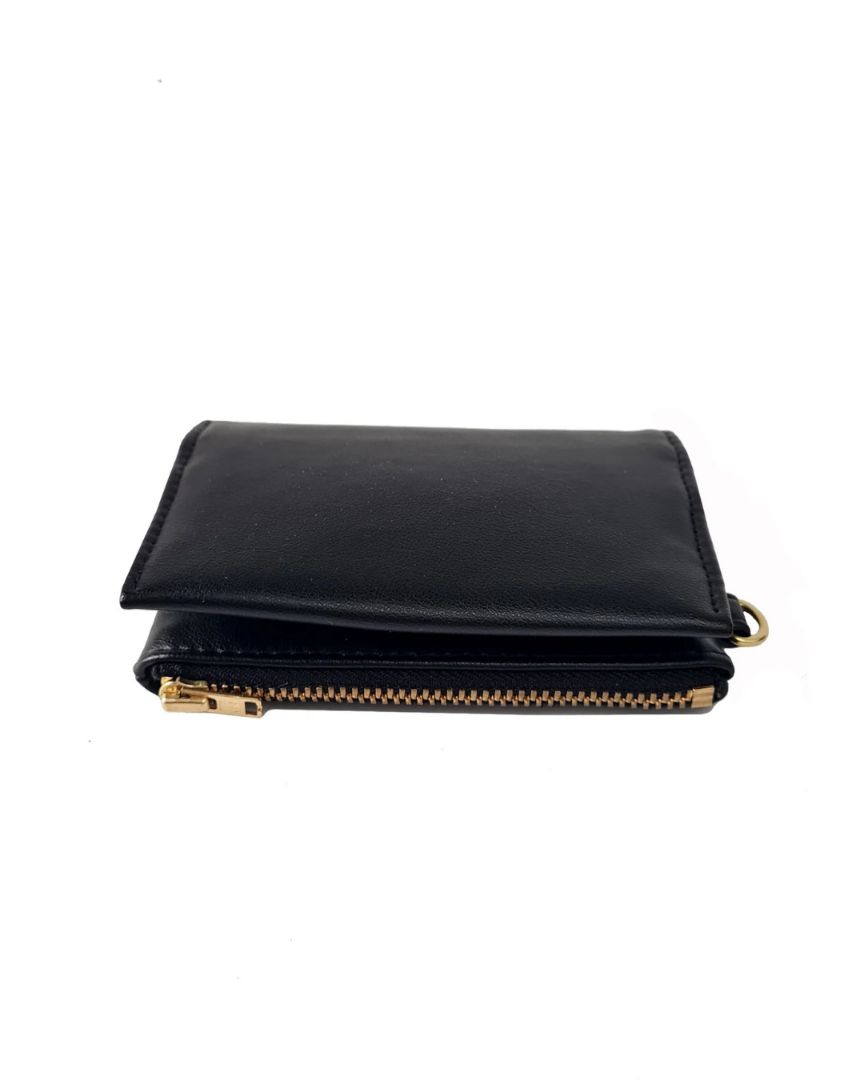 Velvet Heartbeat | Stevie Flip Wallet Black Pebble