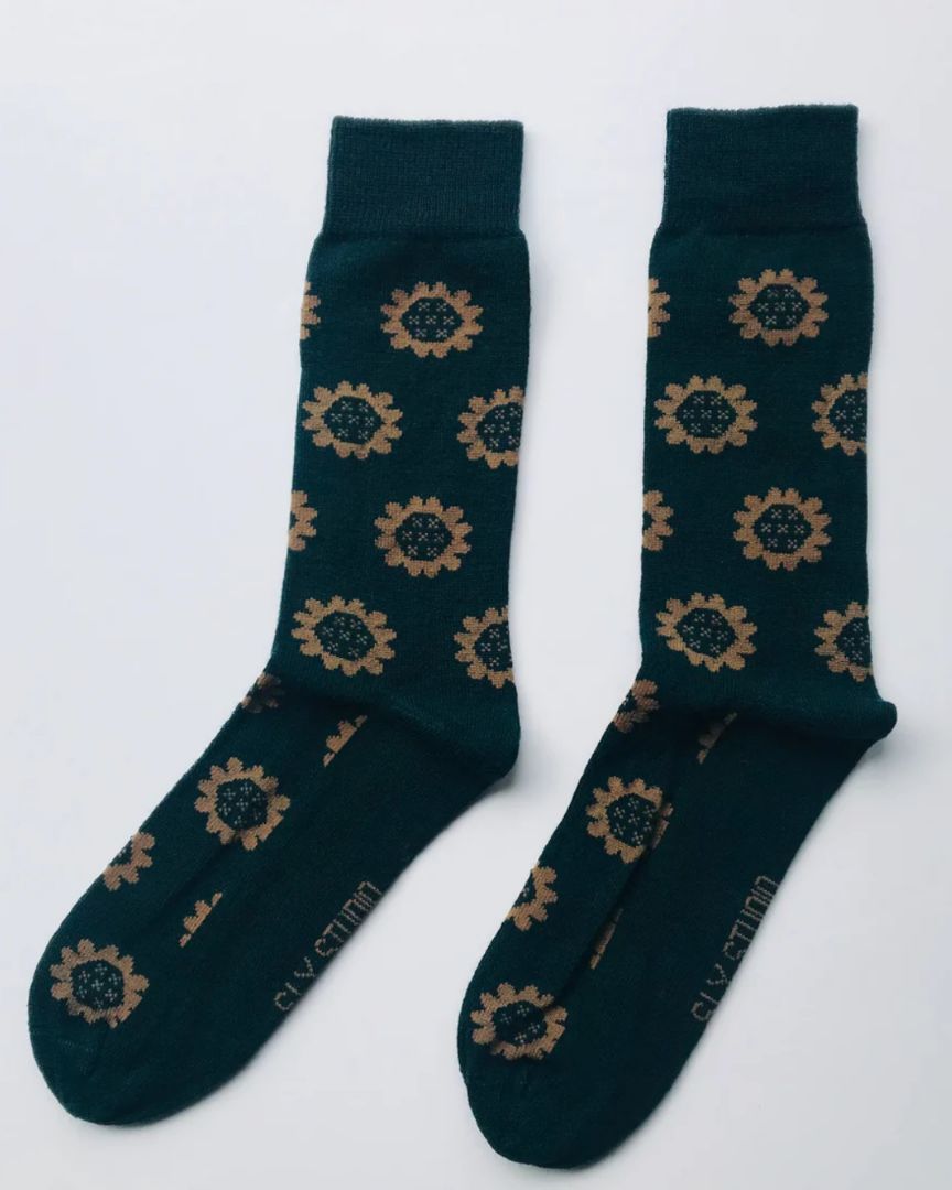 Sly & Co Merino Socks | Forest Clay Flowers