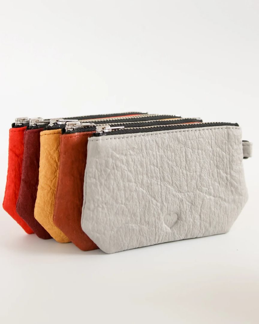 Velvet Heartbeat | Piñatex Mini Card Wallet, Marigold