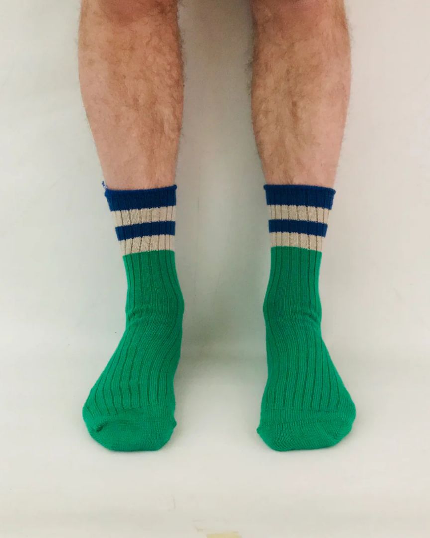 Sly & Co Merino Socks | Multi Colour Green