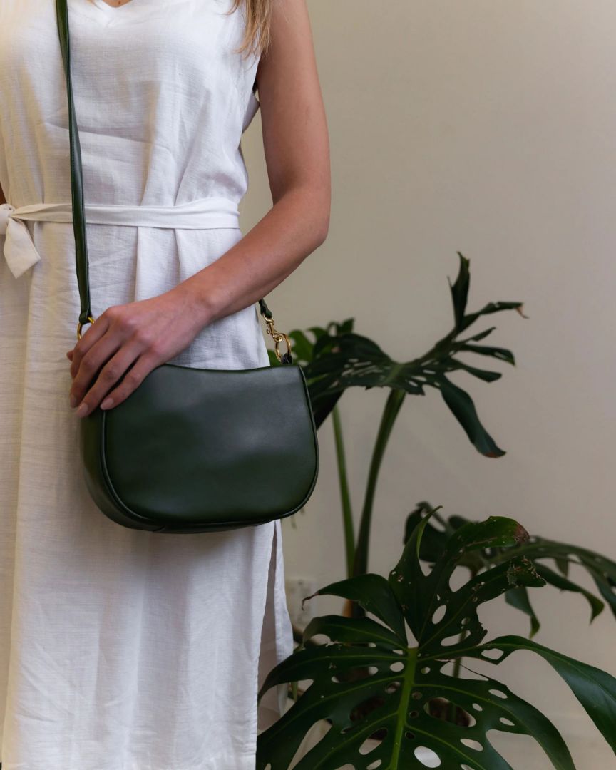 Mina - Cactus Leather Bag | Black