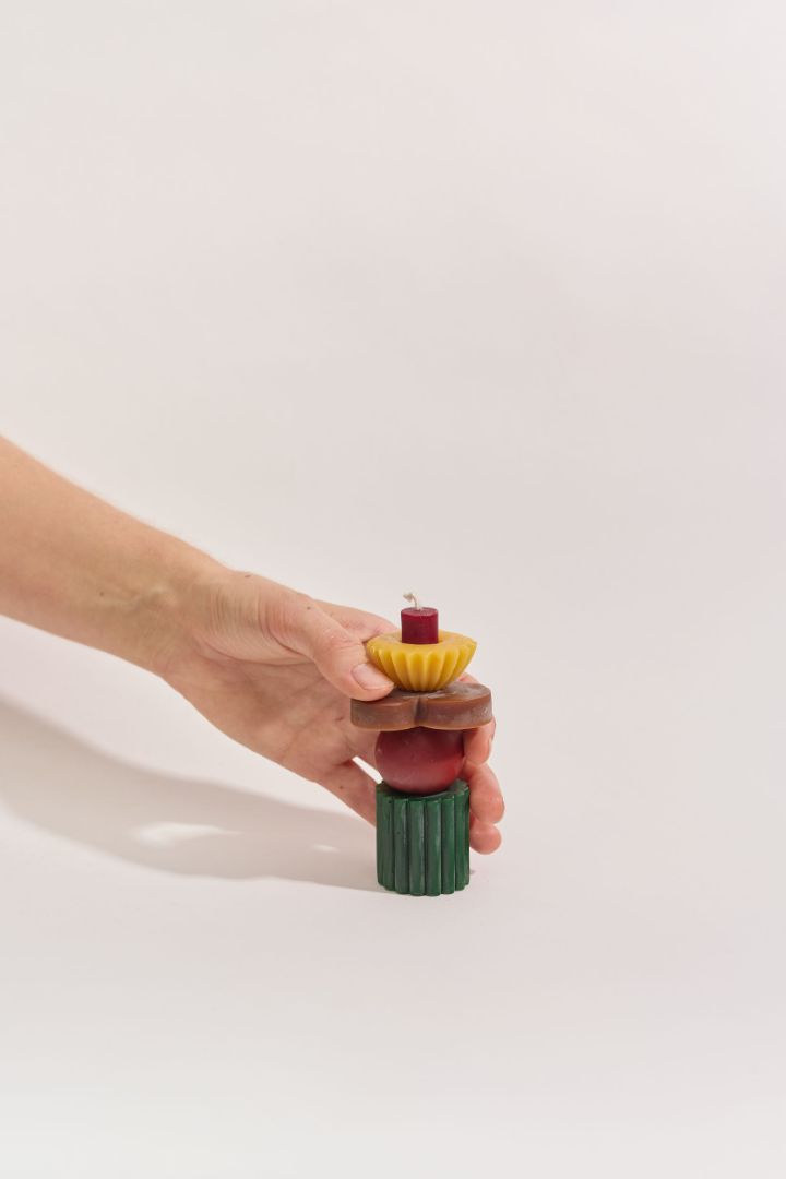 Poppy + Sage Stacking Candle | RAINBOW  Small