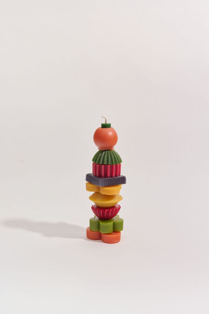 Poppy + Sage Stacking Candle | RAINBOW Medium