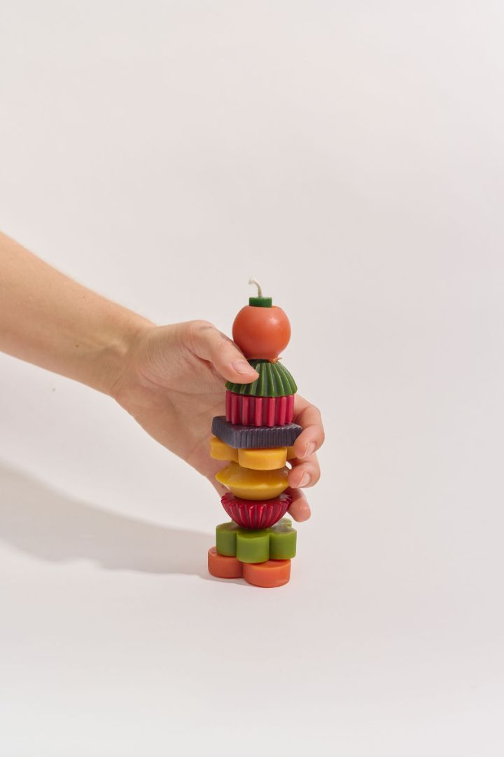 Poppy + Sage Stacking Candle | RAINBOW Medium