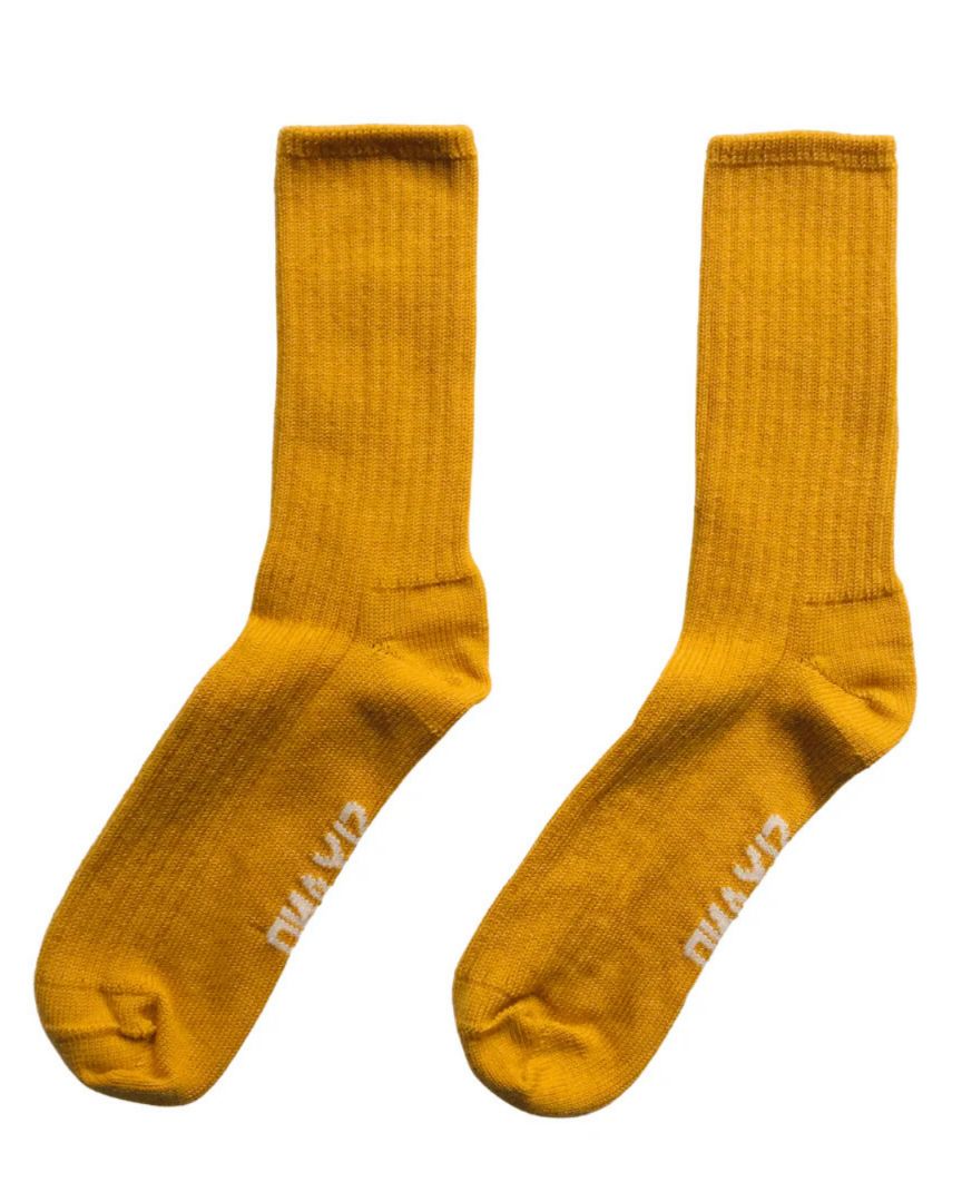 Sly & Co Merino Socks | Ribbed Yellow